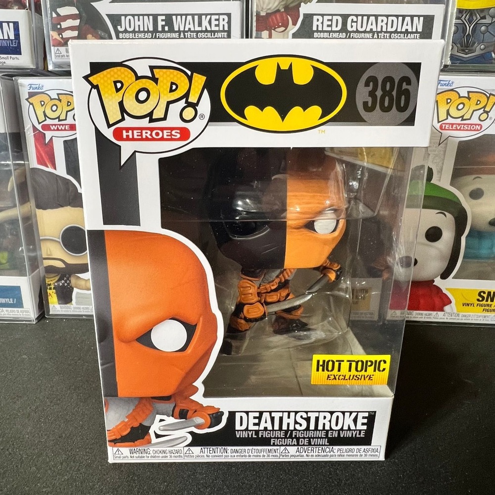 Funko Pop Heroes DC Deathstroke 386 Hot Topic Exclusive Vinyl Figure